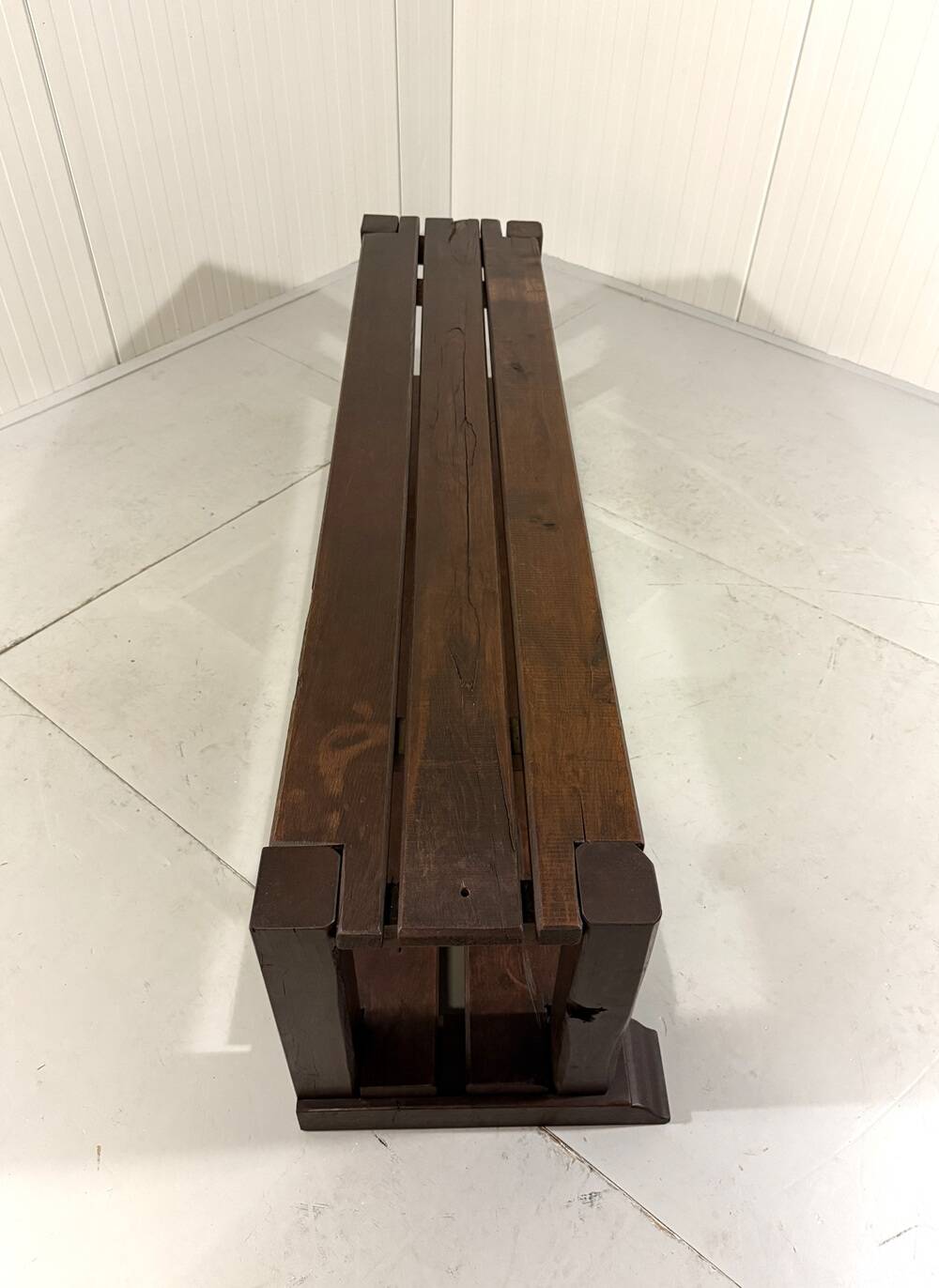 Large brutalist oak bench or wall table 1900’s