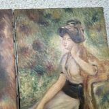 Beautiful Pair of paintings of women on the Daria River, 1983