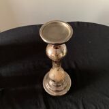 Candle holder in glass blow'mercurized