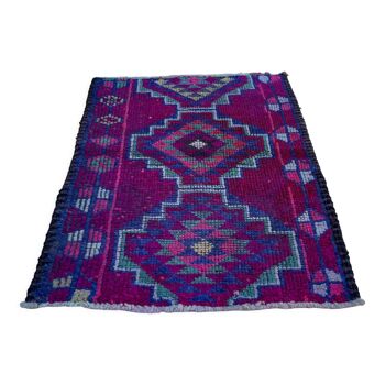 Tapis Herki traditionnel kurde vintage, 115 x 85 cm