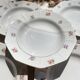 5 Assiettes creuses vintage en porcelaine opaque SALINS motif fleuri