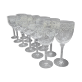 Service of 12 glasses on foot