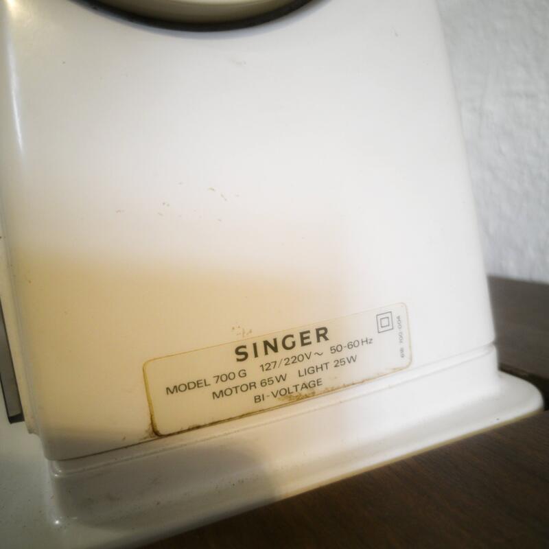 Vintage sewing machine console