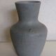Small blue-grey glazed stoneware vase signed CB, studio work, year