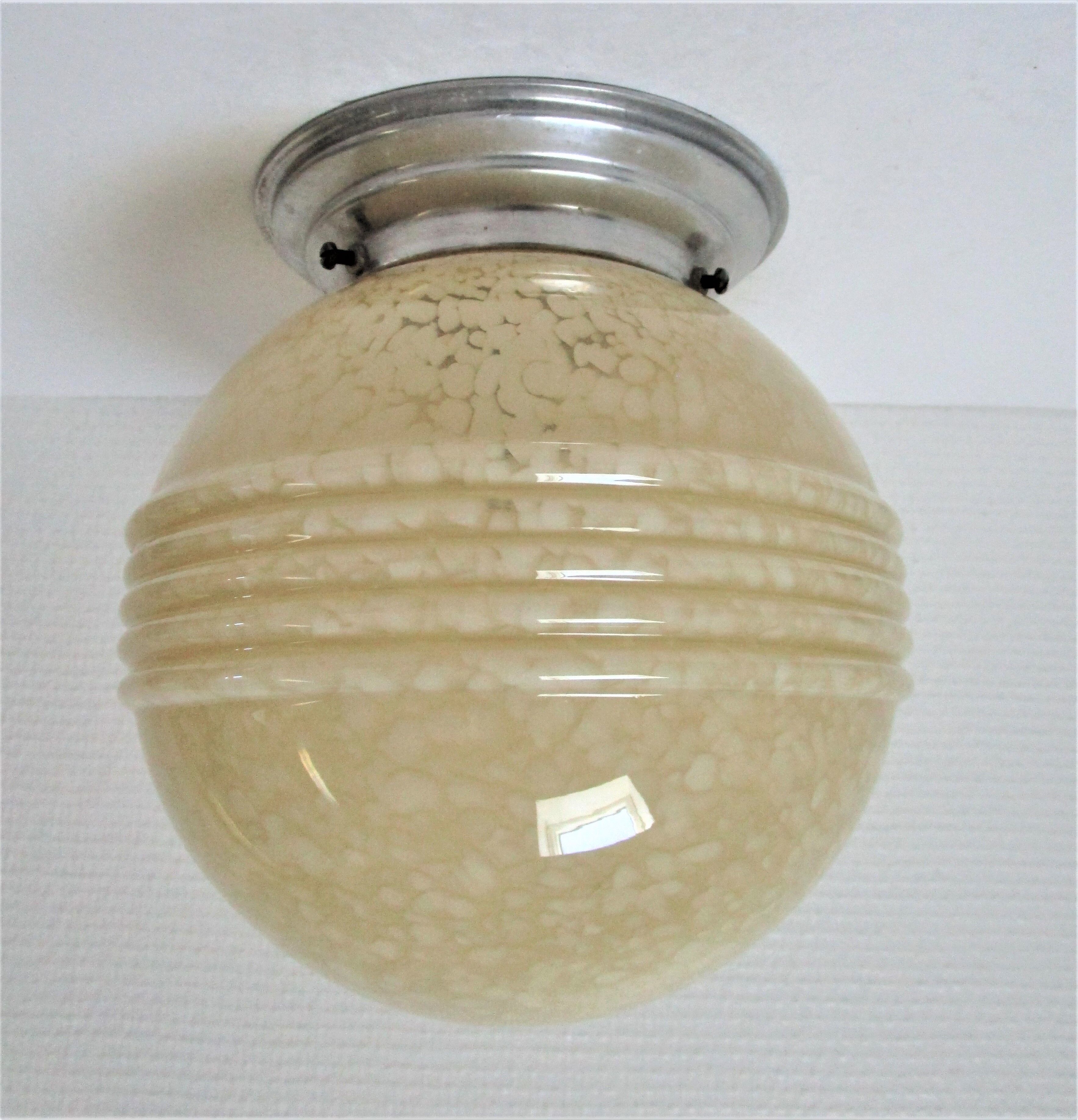 Glass Art Deco glass cap of Clichy ball your vanilla 30s
