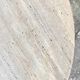 Cream travertine round column leg dining table