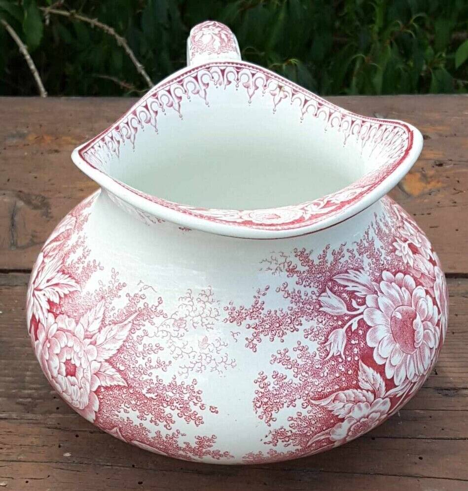Old toilet set in Pexonne Earthenware Model Flowers FF Vintage