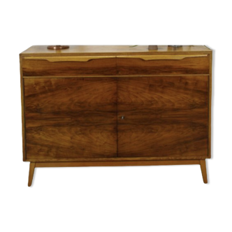 Vintage dark wood sideboard with drawers