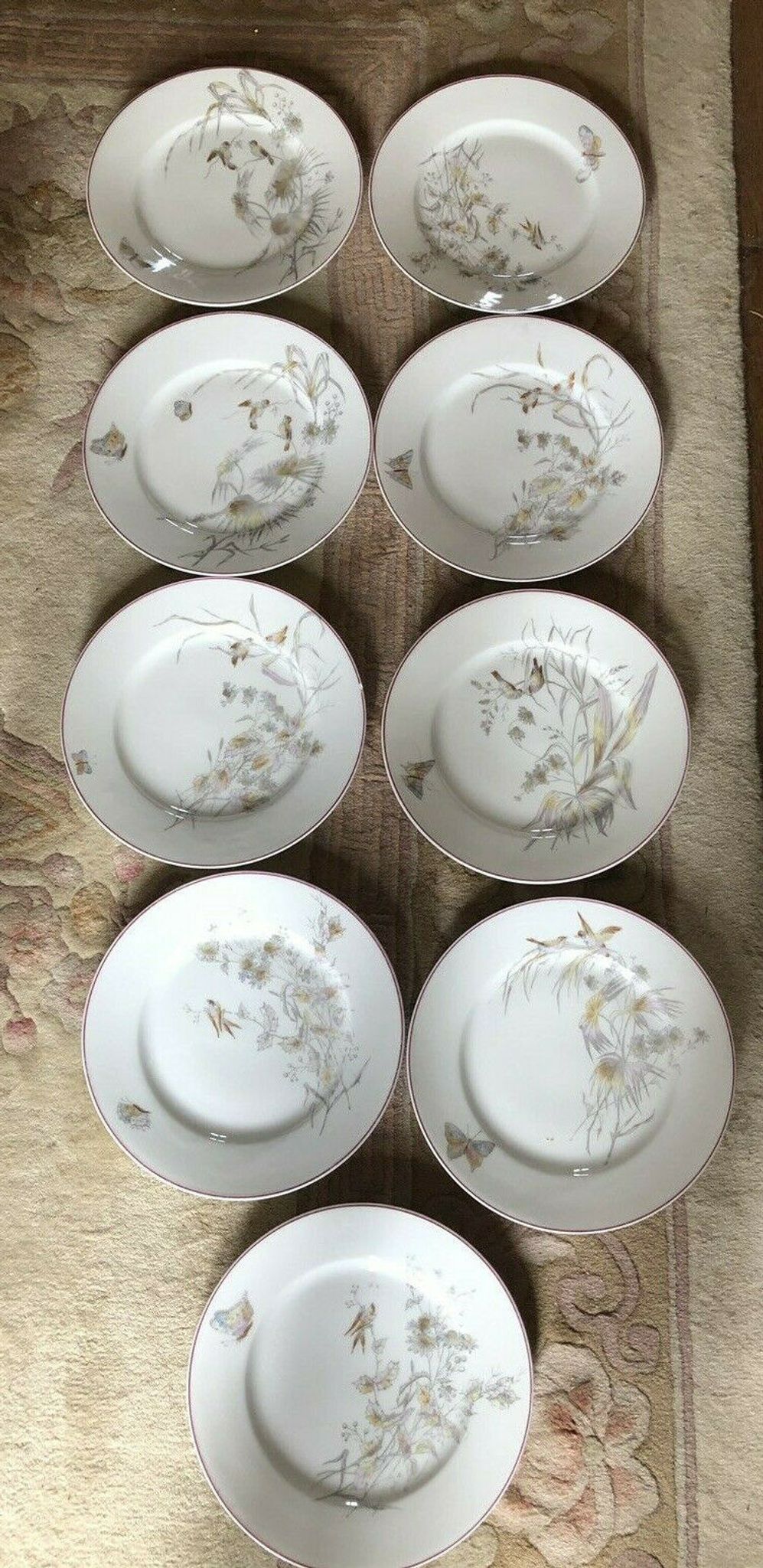 lot of 17 plates Ernie and Porcelain Sons Silver World Exhibition 1878