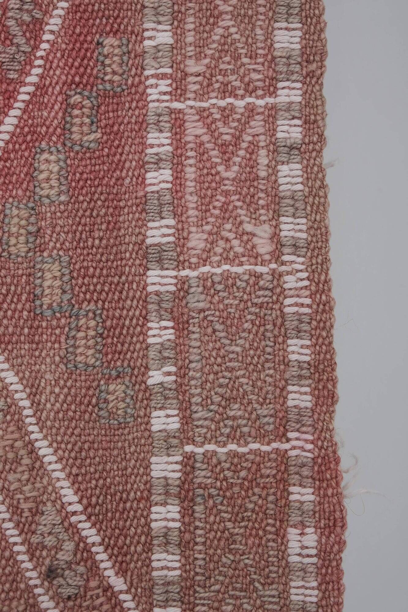 Vintage Turkish hallway rug 85x293 cm