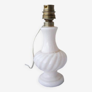 Pied de lampe opaline rose