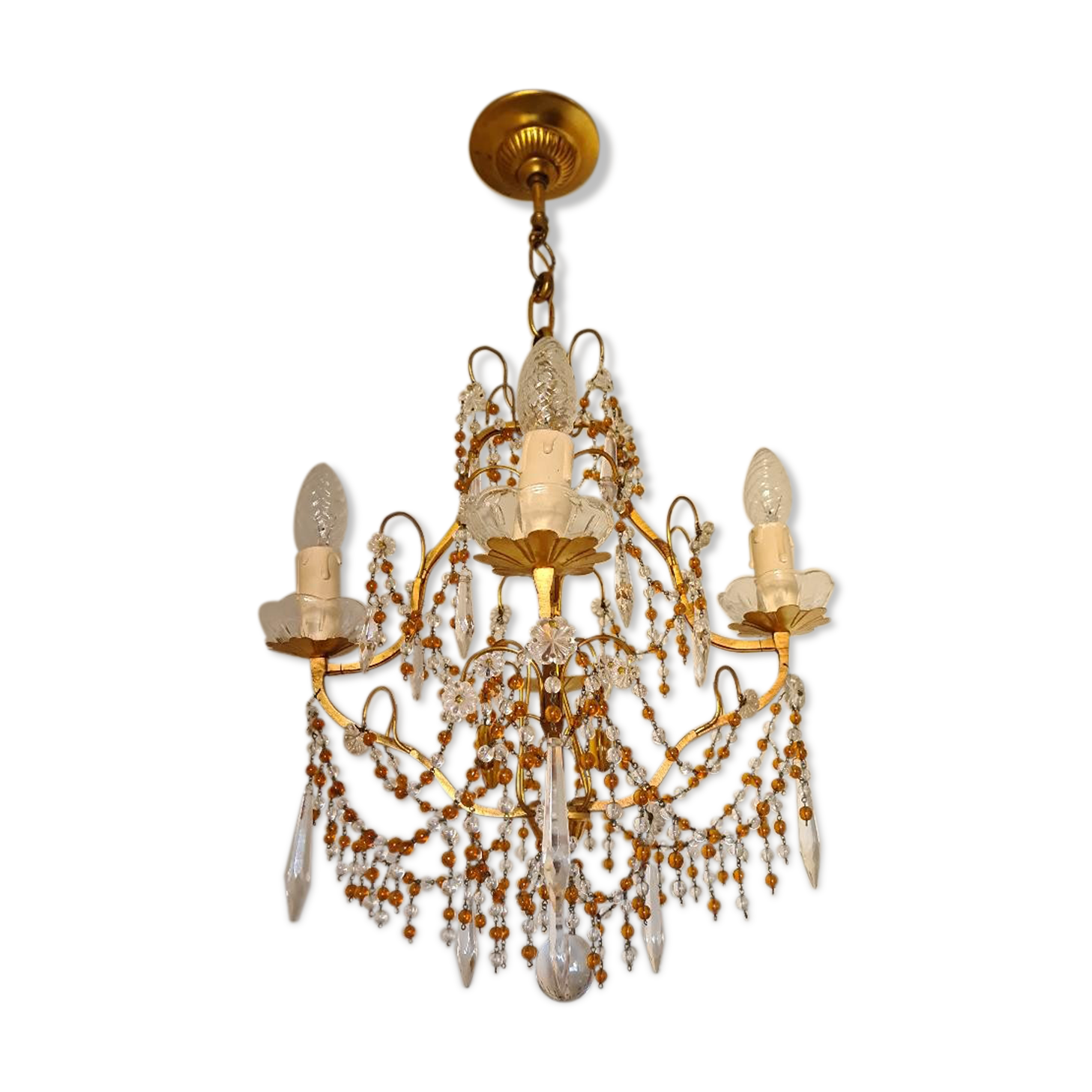 Chandelier cage with 4 lights