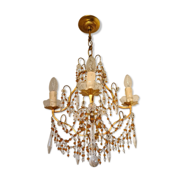 Lustre cage à 4 lumières