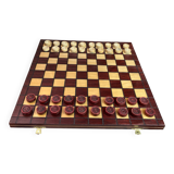 Wooden checkers game