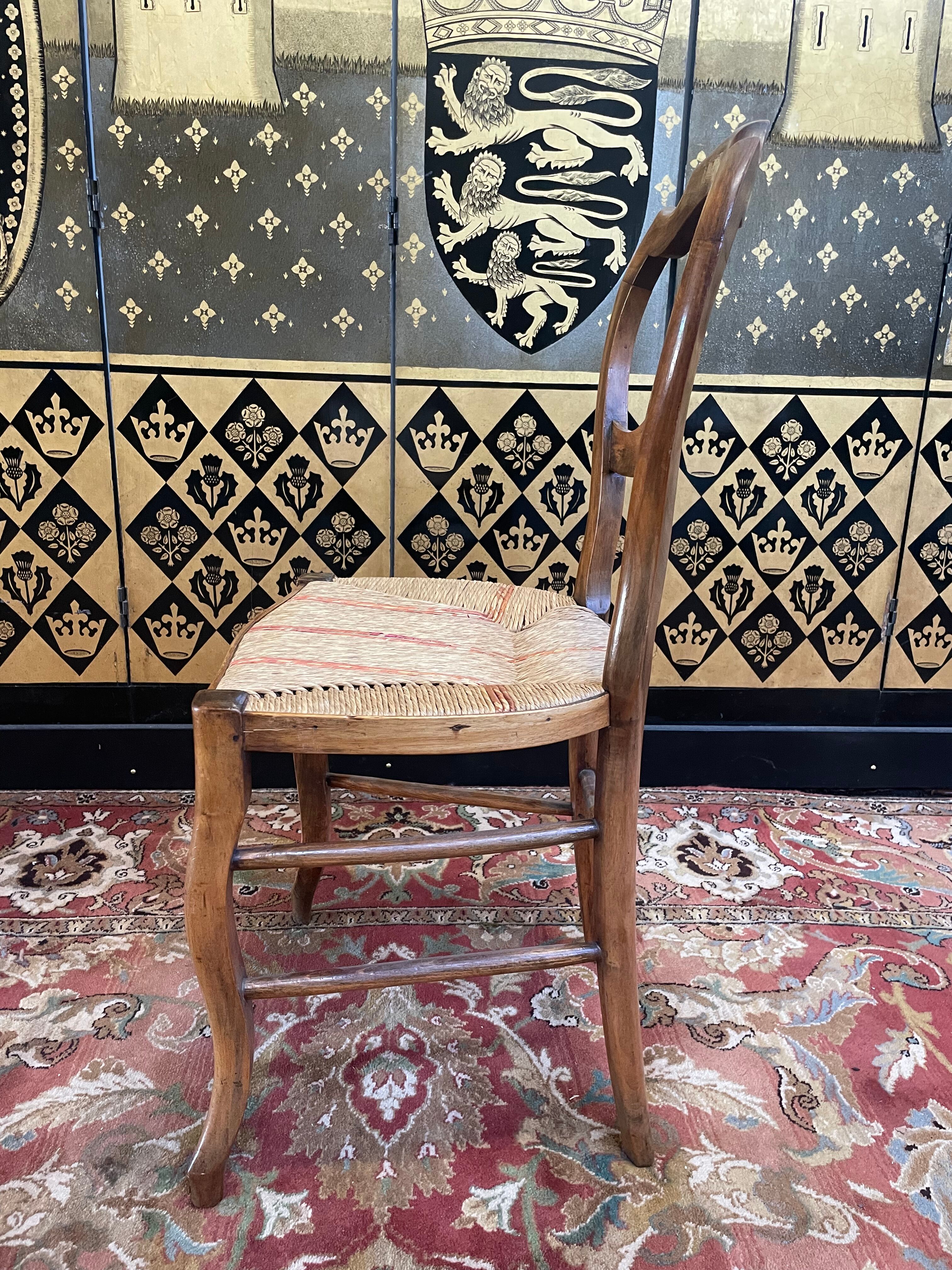 Suite of 6 Louis Philippe straw chairs