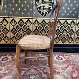 Suite of 6 Louis Philippe straw chairs