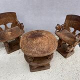 Wooden African lounge