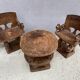 Salon africain en bois