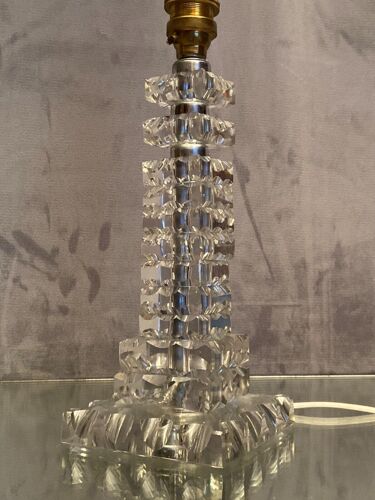 Pied de lampe en cristal 1960-1970 type Bakalowits & Söhne