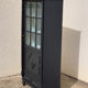 Armoire parisienne vitrée noire et vert grisé 150cm