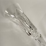 6 Saint-Louis Crystal Champagne Flutes | Camargue Model | 20th Century