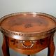 Pedestal table or harness in rosewood marquetry Louis XV style