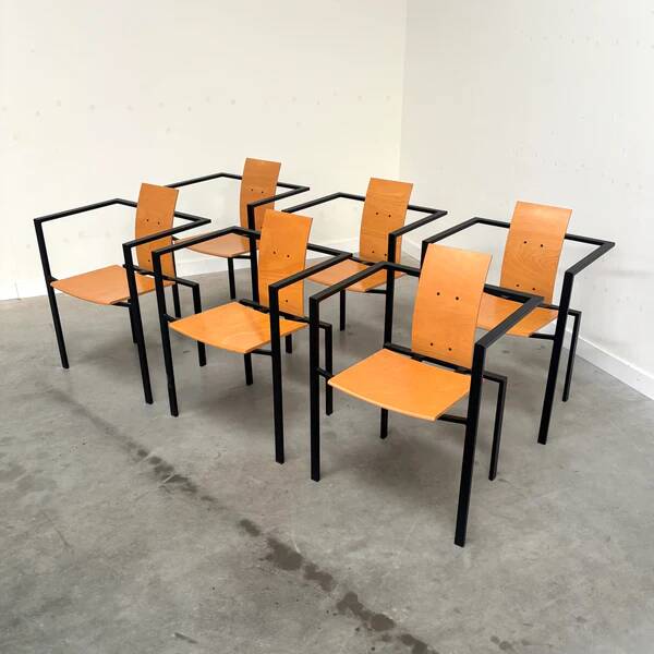 6x Trix dining chair by KFF Design, 1980s