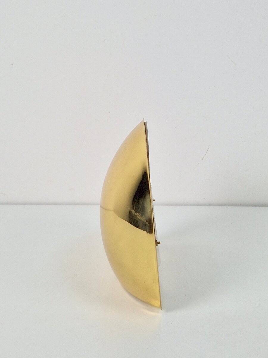 Vintage Half Moon Wall Lamps in Brass, 1980, Set of 3