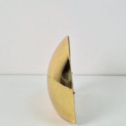 Vintage Half Moon Wall Lamps in Brass, 1980, Set of 3