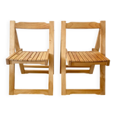 Paire de chaises pliantes