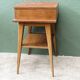 Pair of bedside tables, 1950s, compass legs