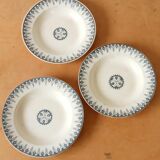 Three soup plates in Terre de fer, Sarreguemines, Algiers