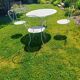 White wrought iron garden furniture