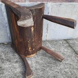 Brutalist folk art bench