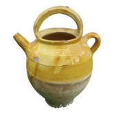 Yellow glazed terracotta jar, south-west of France.