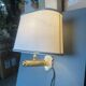 Italian Brass Sconces set of 12 with Satin Shades, 1980s