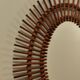 Large oval bamboo rattan sun mirror