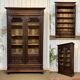 Breton library from the early 20th century in chestnut wood