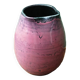 Pink vase in glazed stoneware, signed