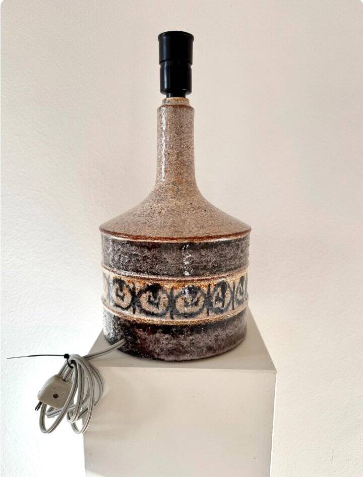 Large Danish table lamp base by Jette Hellerøe for Axella, 1960s