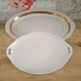 Oval porcelain dish Bavaria beige golden led