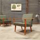 Pair of green Armchairs Tatra 1960