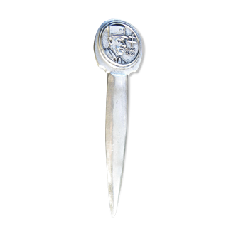 Letter opener, paper cut Charles de Gaulle 1940-1990