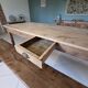 Solid pine farmhouse table and its bench - 19th century - Authentic patina