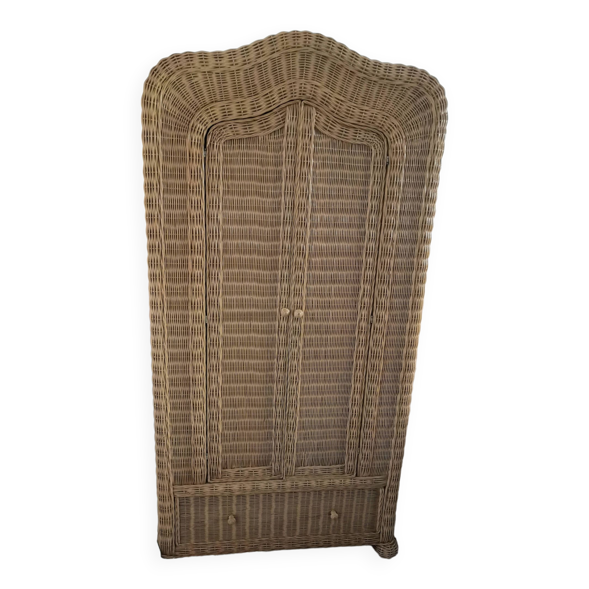 Vintage Rattan Wardrobe 1970s