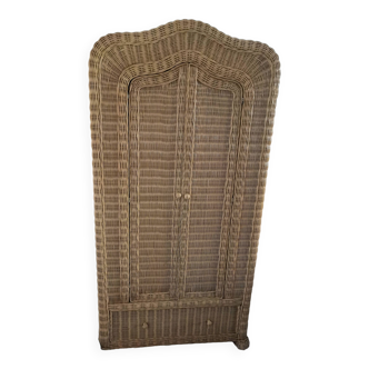 Armoire Rotin Vintage Années 70