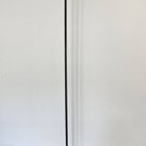 Vintage halogen floor lamp in black lacquered metal and brass ball joint