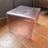 Smoked plexiglass sofa end from the 70s