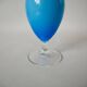 Designer vase in blue opaline from the 60s