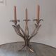Candle holder 4 candles in vintage brass
